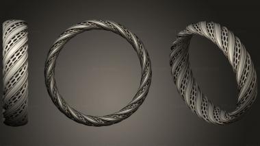Jewelry rings Twisted ring 3d model